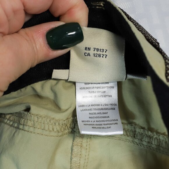 ExOfficio Size 14 green cargo multi-pocket belted travel/hiking pants - Picture 11 of 14